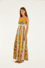 Sand Hilo Stripes Maxi Dress