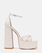 Retro White Leather