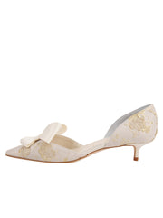 Cliff d'Orsay Kitten Heel Brocade