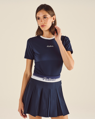 Studio Seoul Logo Banding Pleated Skirt