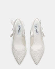 Bri White Lace Pearl