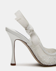 Bri White Lace Pearl