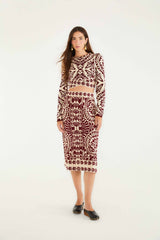 Burgundy Pineapple Love Knit Top